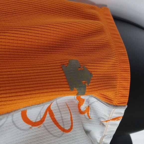 Descente cycling Jersey, orange & white, 3/4 zip front - Picture 4 of 7